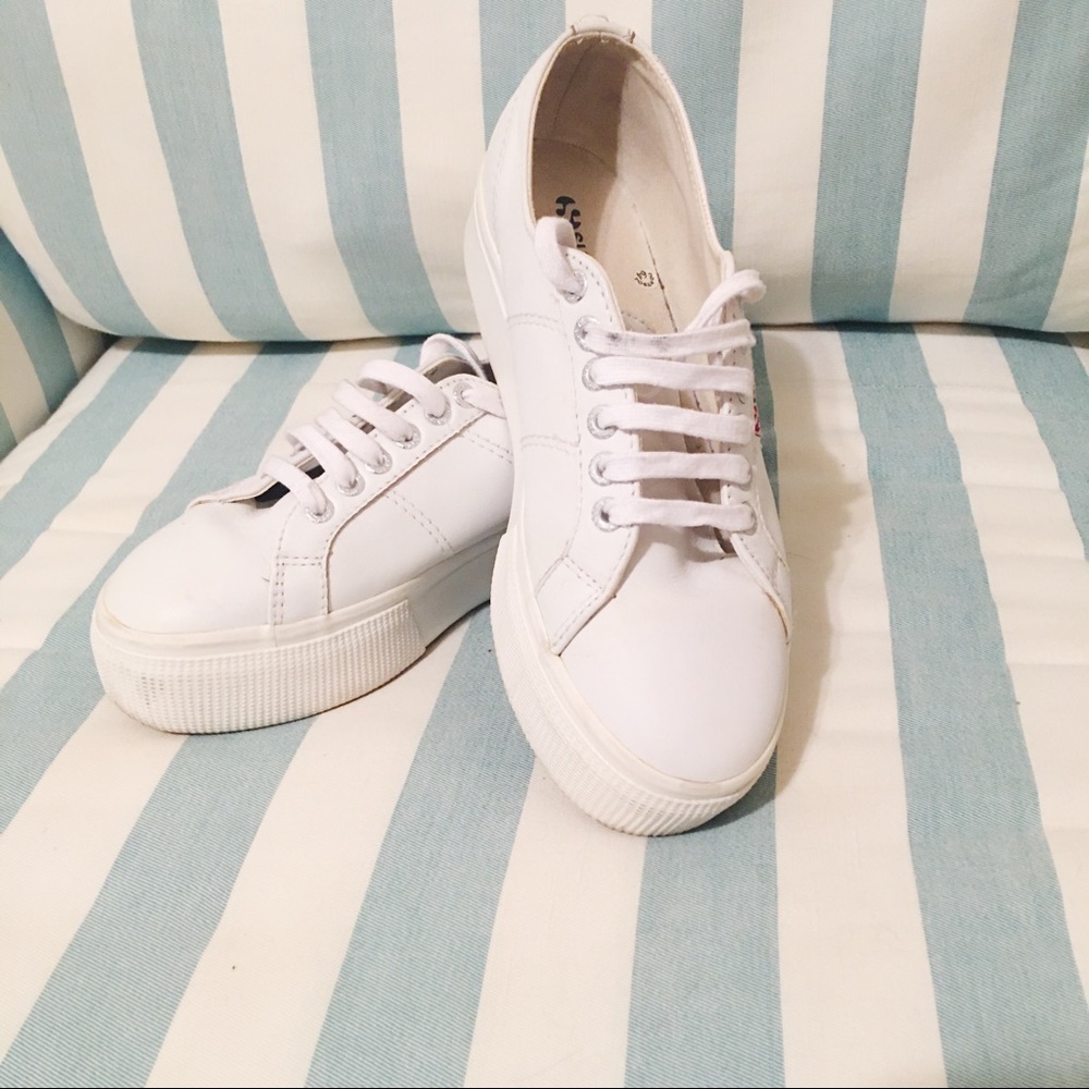 Superga White Canvas Sneaks - 9.5